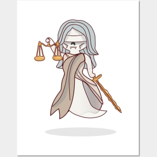 Ghostly Lady Justice Posters and Art